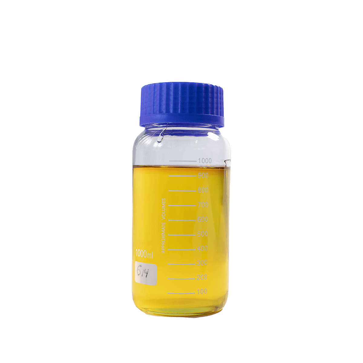 THCP Distillate | Ultra-Potent Cannabinoid Extract for Formulation in a clear bottle showing measurement markings.
